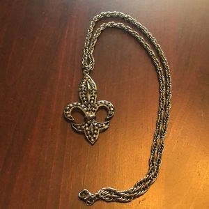Large Fleur de Lis Medieval Necklace